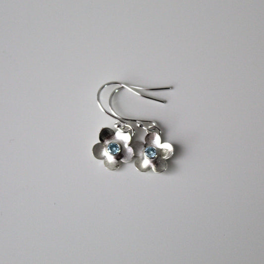 Bloom Sterling Silver Flower Dangle Earrings