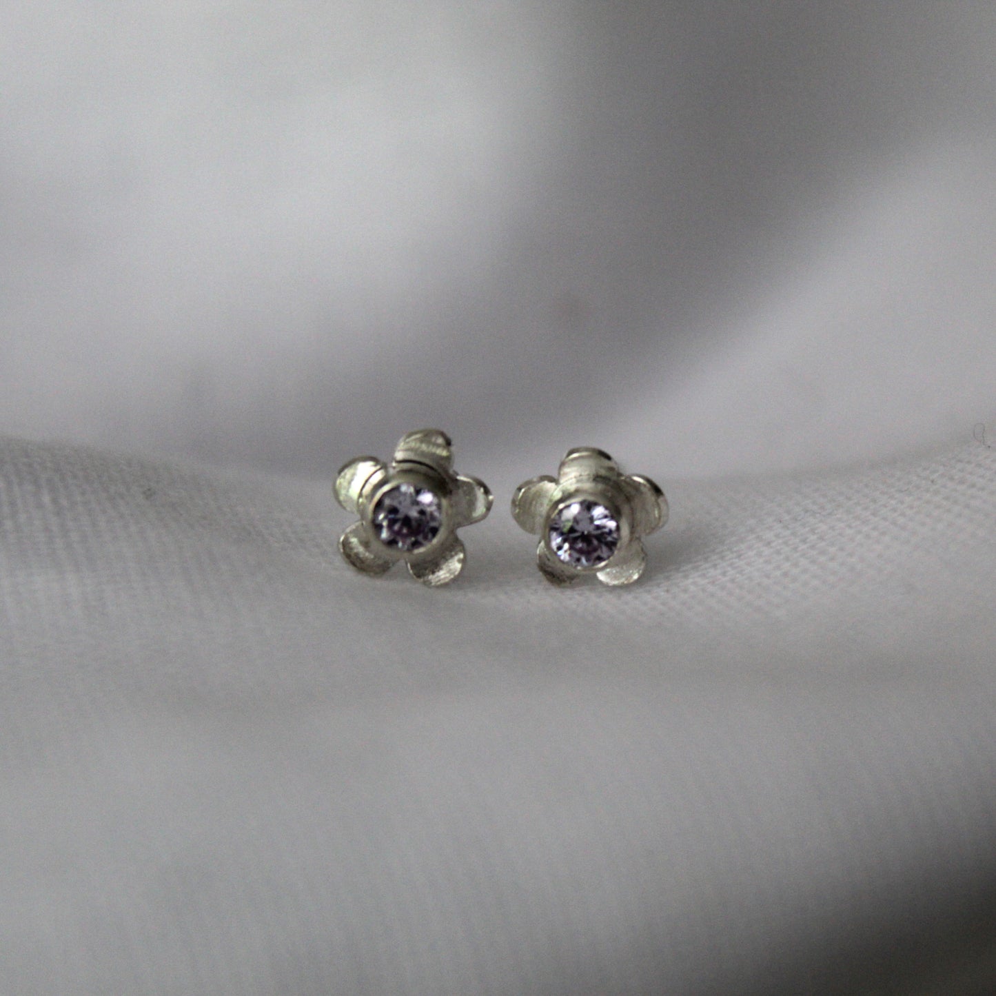 Bloom Sterling Silver Flower Mini Studs