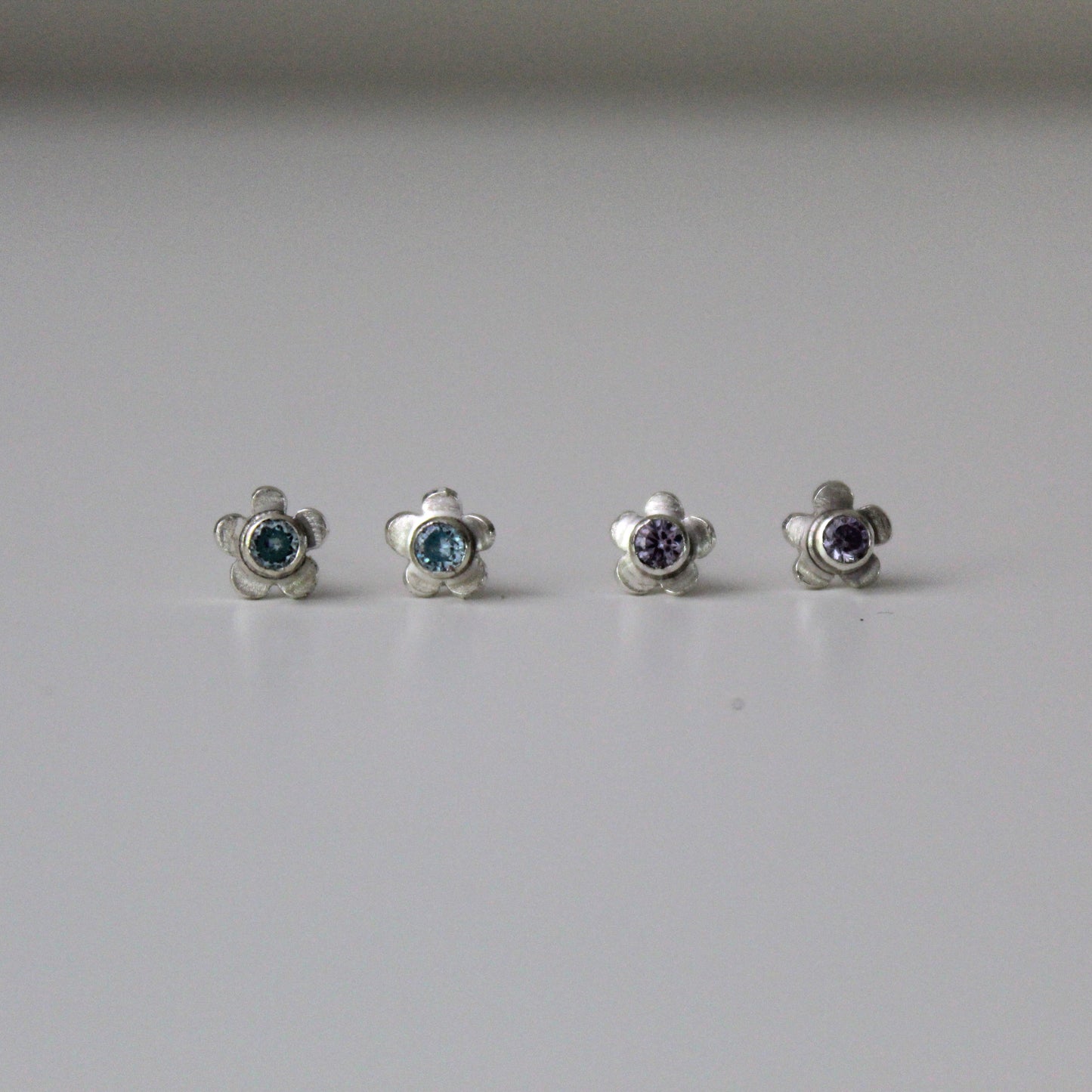 Bloom Sterling Silver Flower Mini Studs