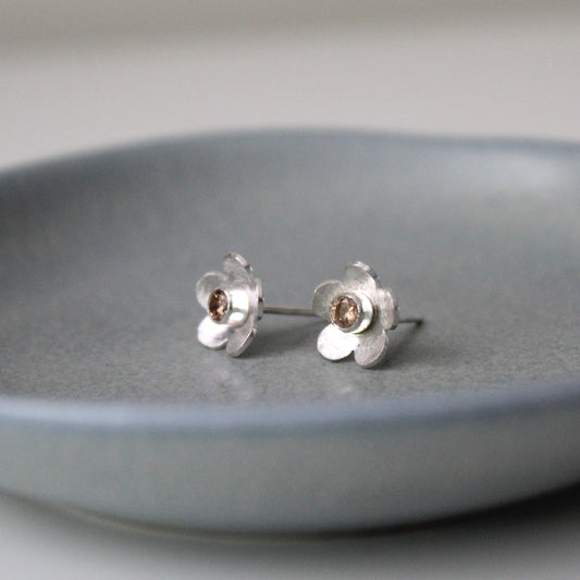 Bloom Sterling Silver Flower Studs