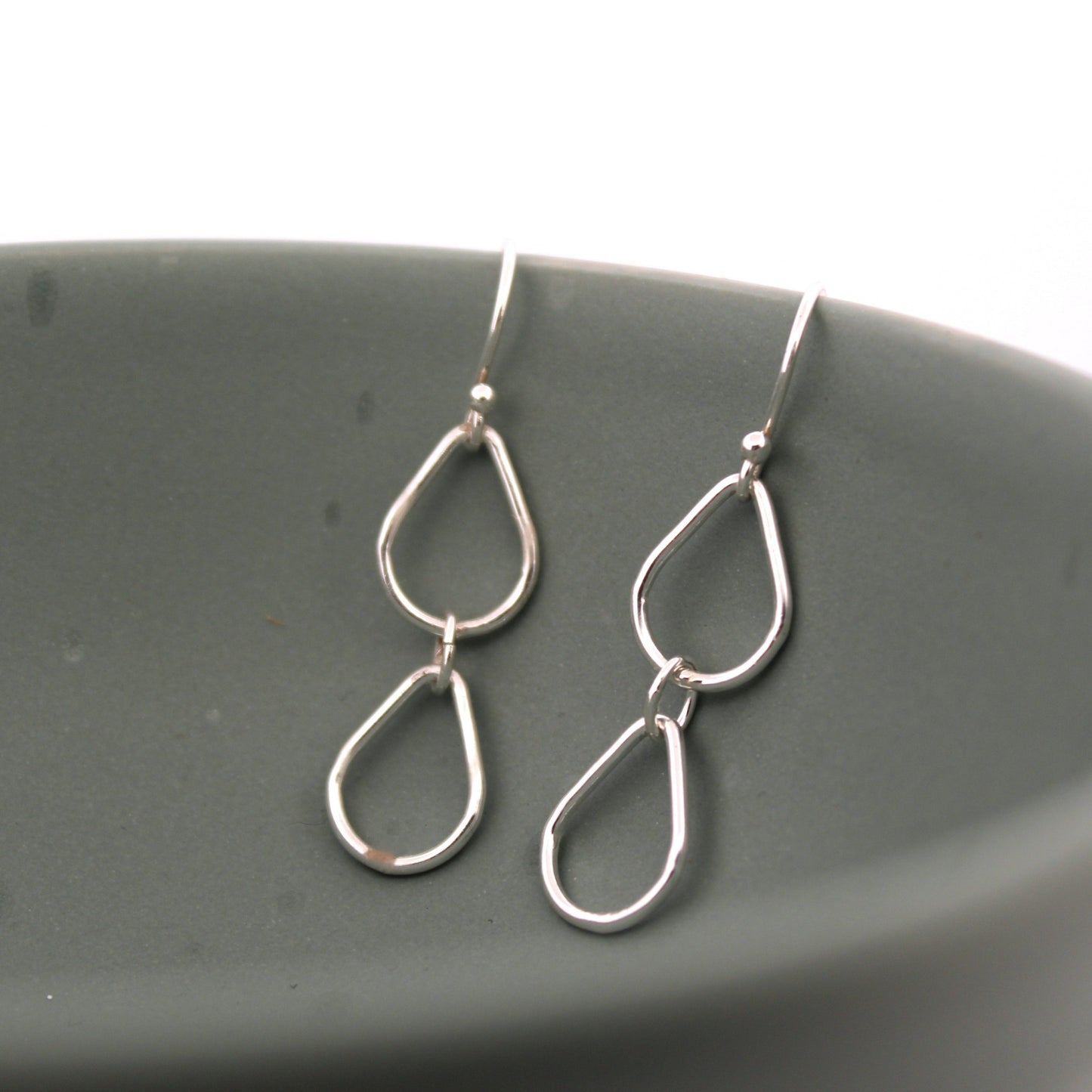 Sterling Silver Teardrop Dangle Earrings, Shine On