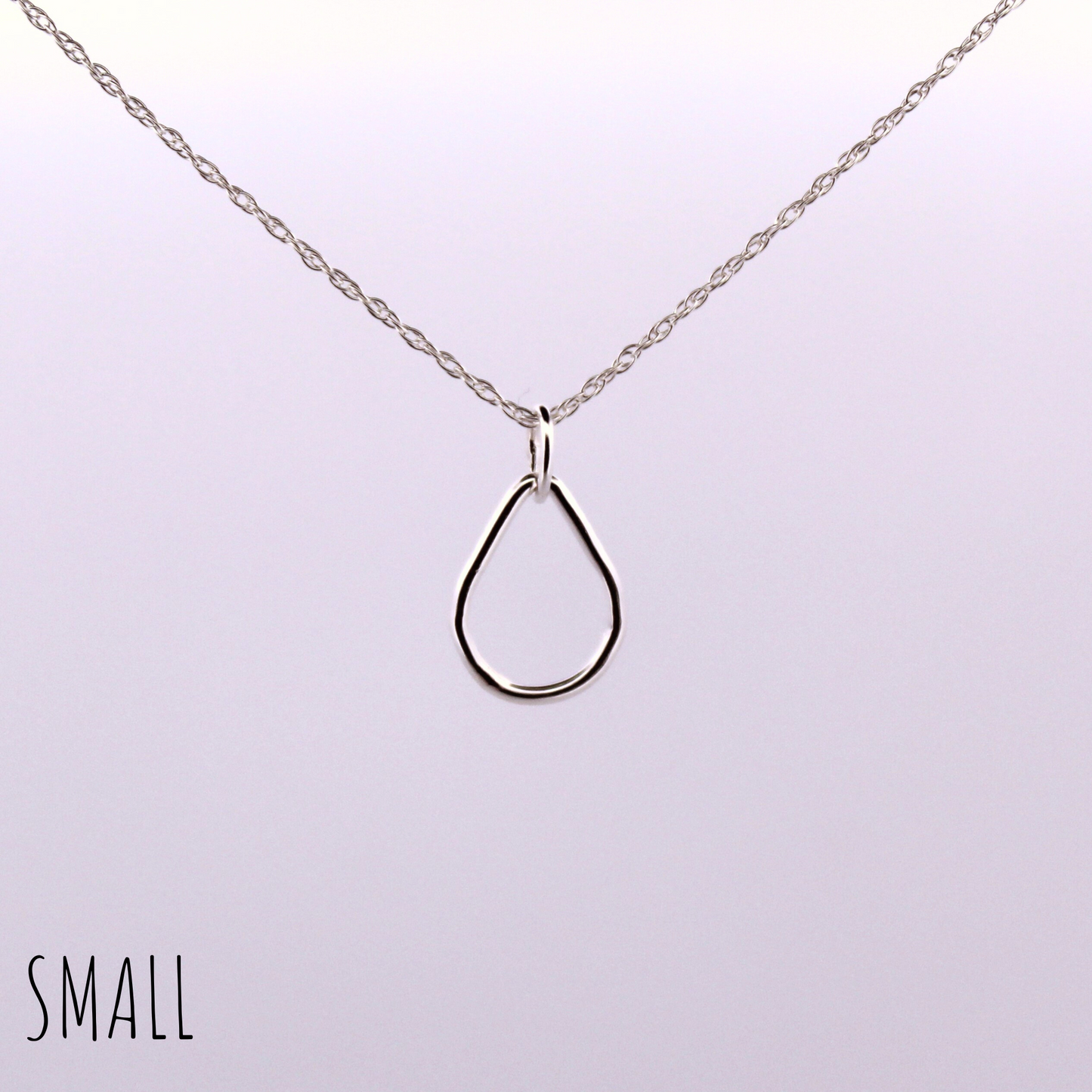 Sterling Silver Teardrop Pendant Necklace