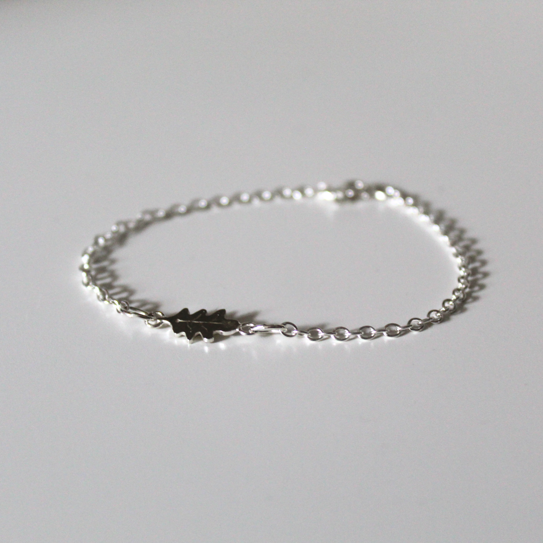 Sterling Silver Oak Leaf Bracelet, Shine On