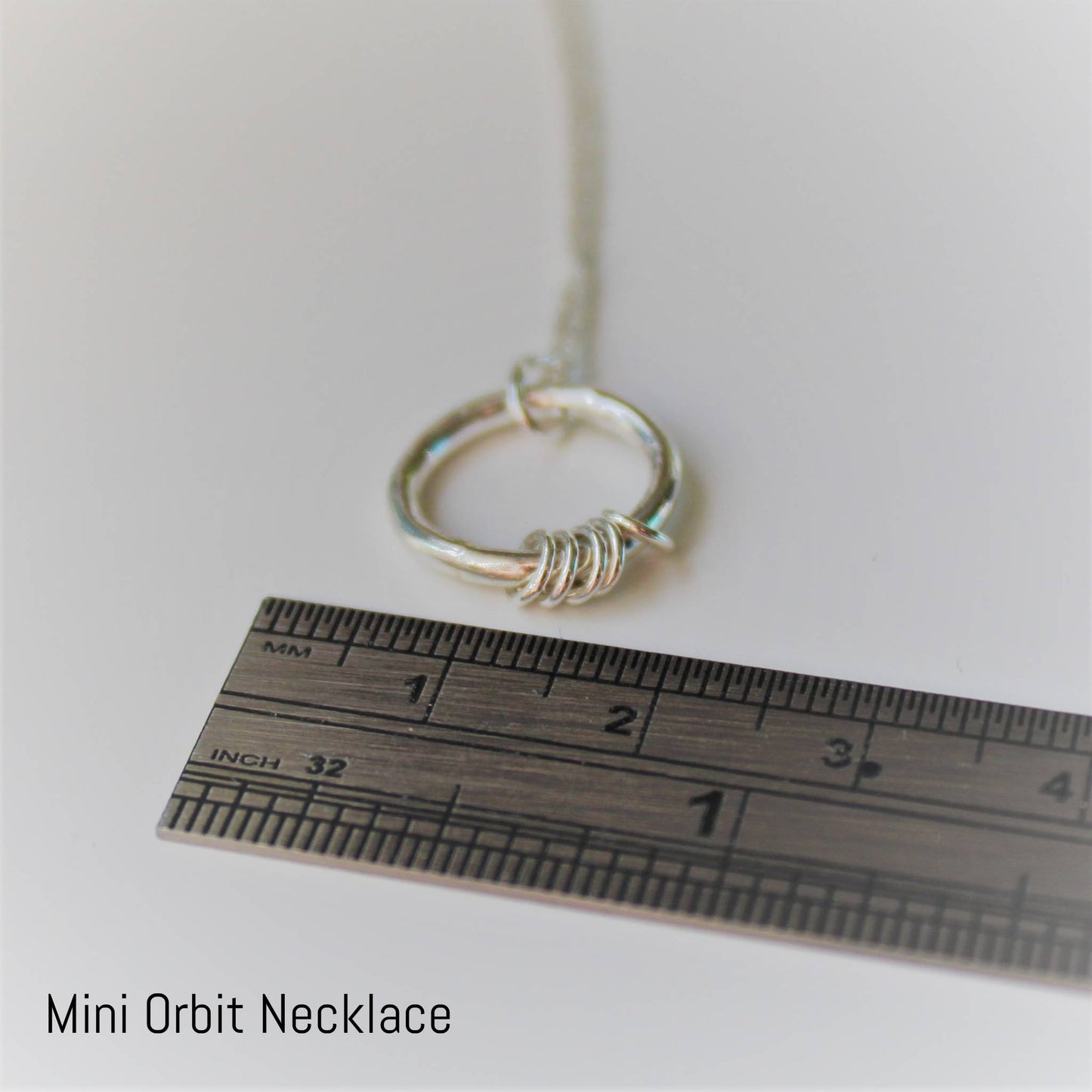 Sterling Silver Orbit Necklace with ruler Shine On