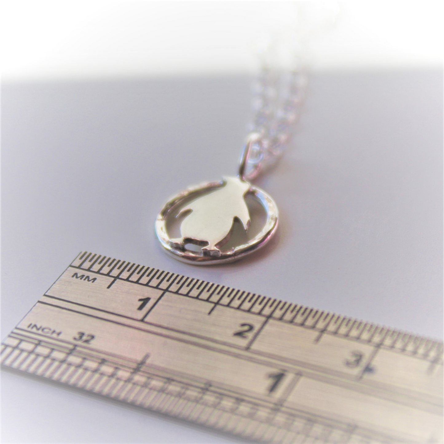 Handmade Mini Penguin Necklace in Sterling Silver
