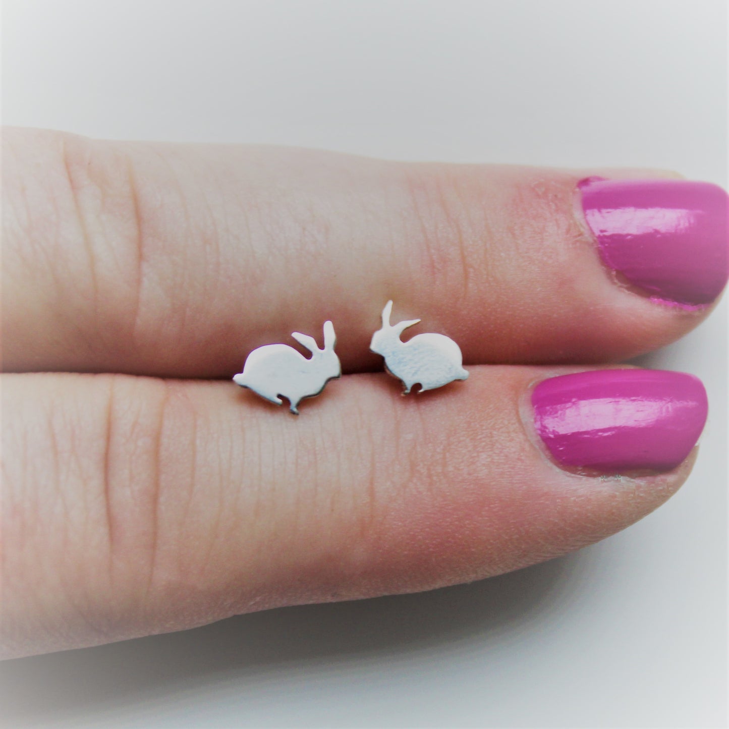 Tiny Sterling Silver Bunny Studs - Shine On Shop