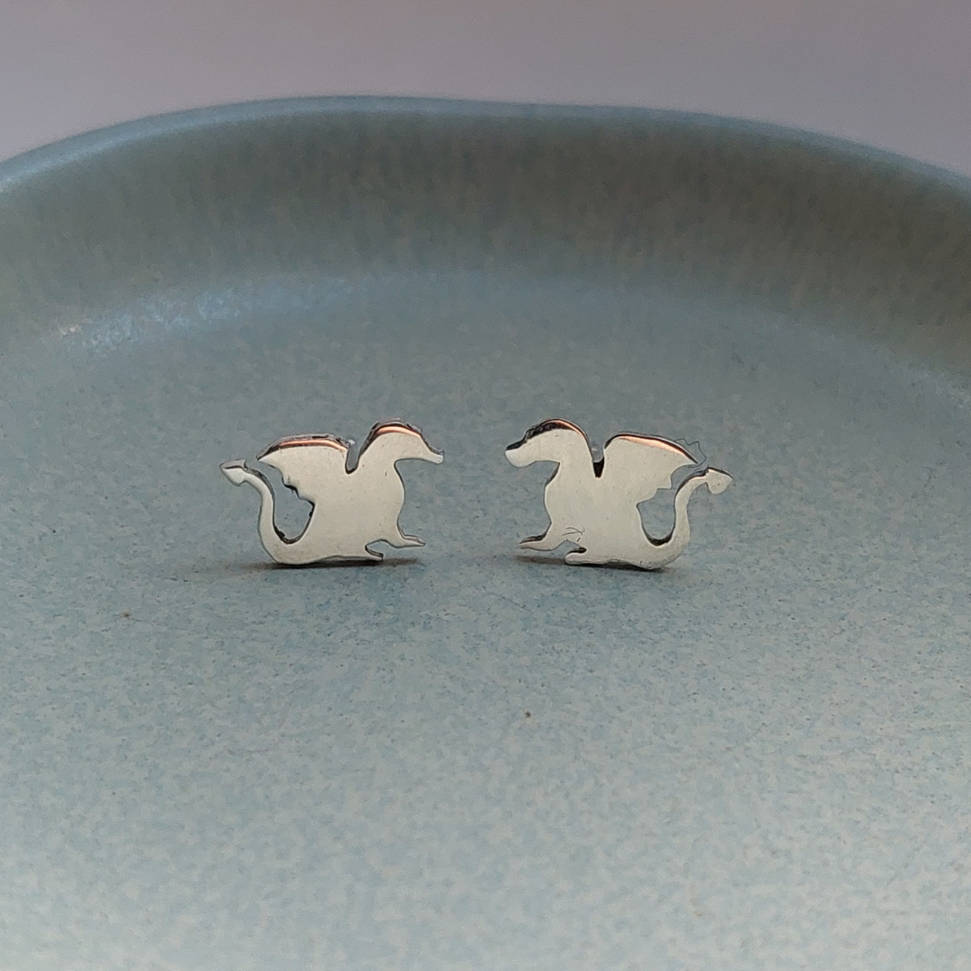 Dainty Dragon Stud Earrings - Shine On Shop