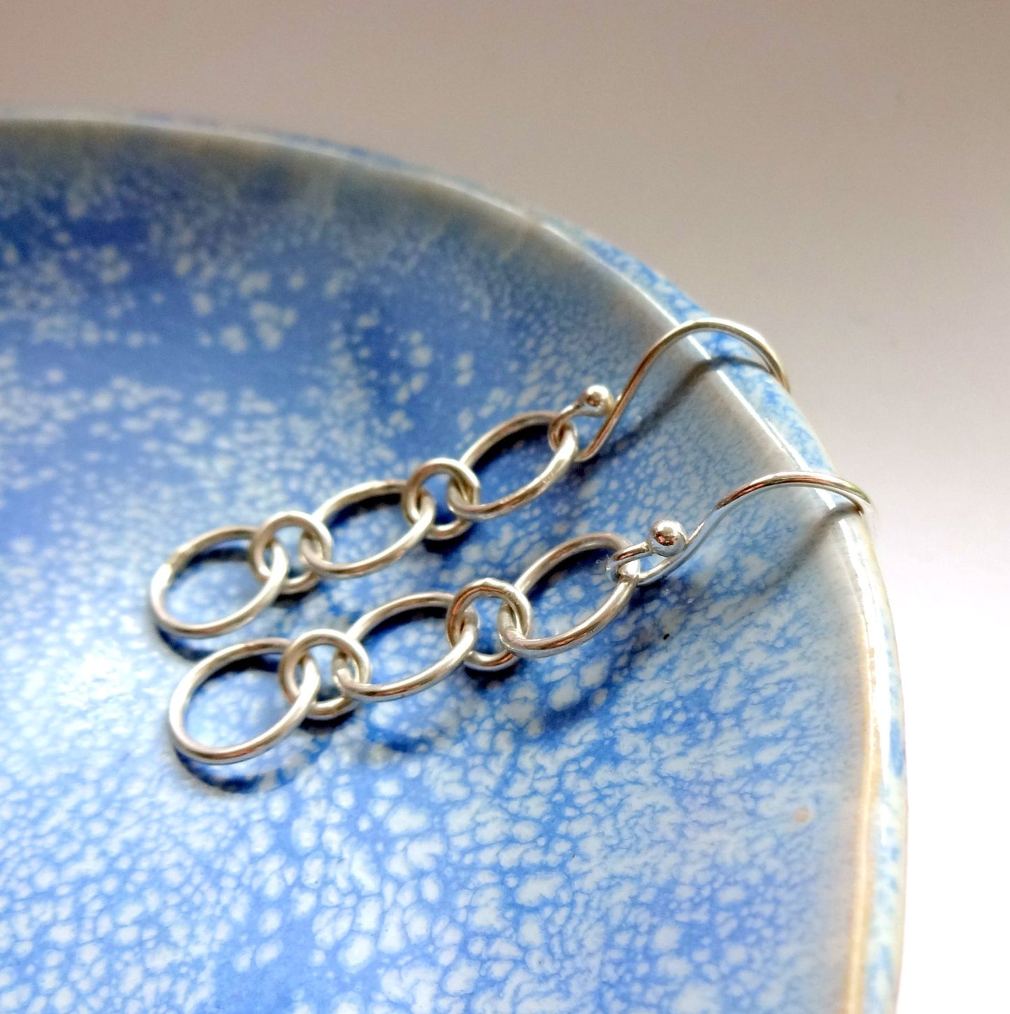 Sterling Silver Dangle Circle Earrings - Shine On Shop