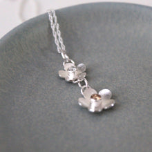 Load image into Gallery viewer, Bloom Sterling Silver Double Flower Necklace
