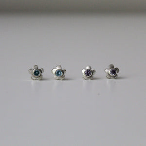 Bloom Sterling Silver Flower Mini Studs