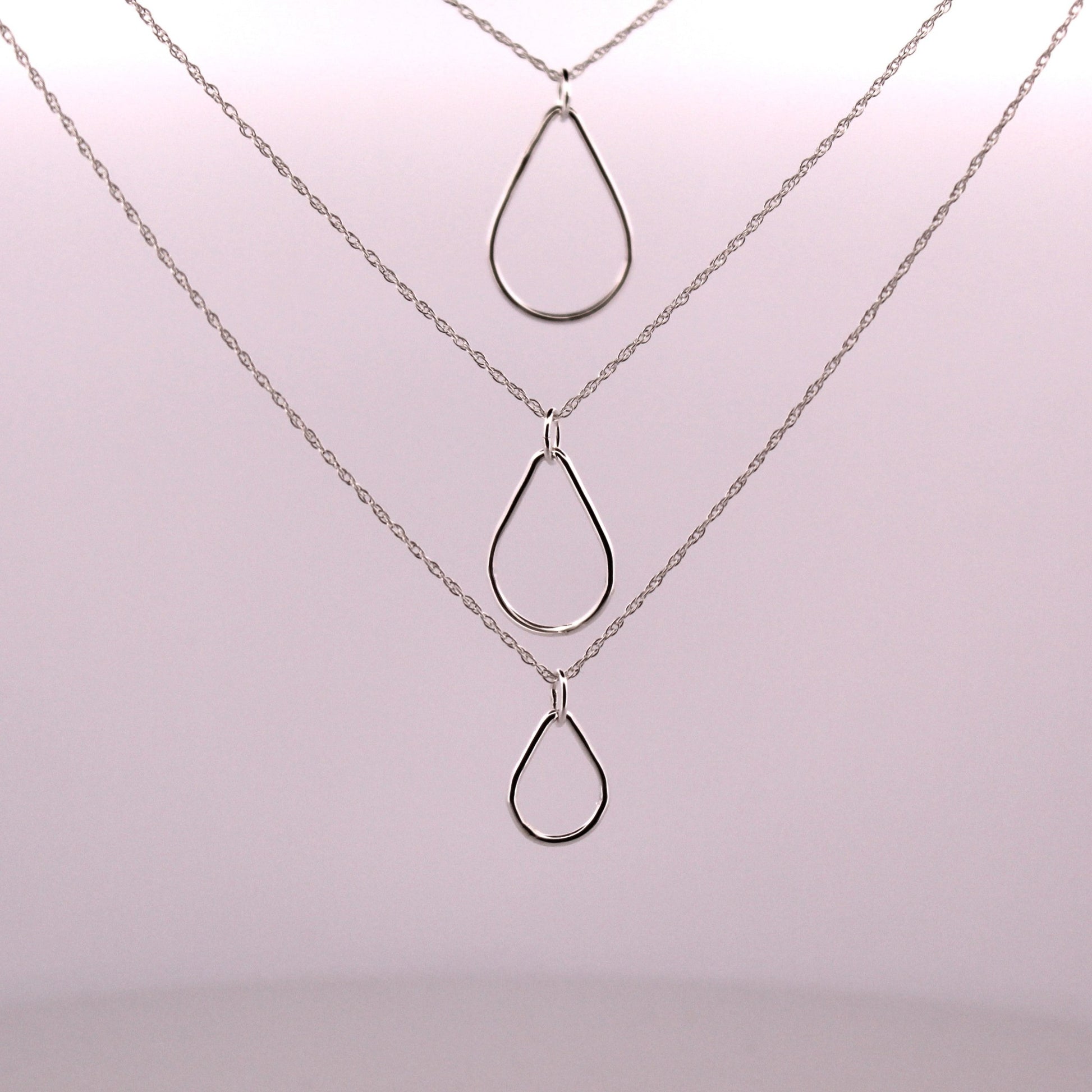 Sterling Silver Teardrop Pendant Necklace