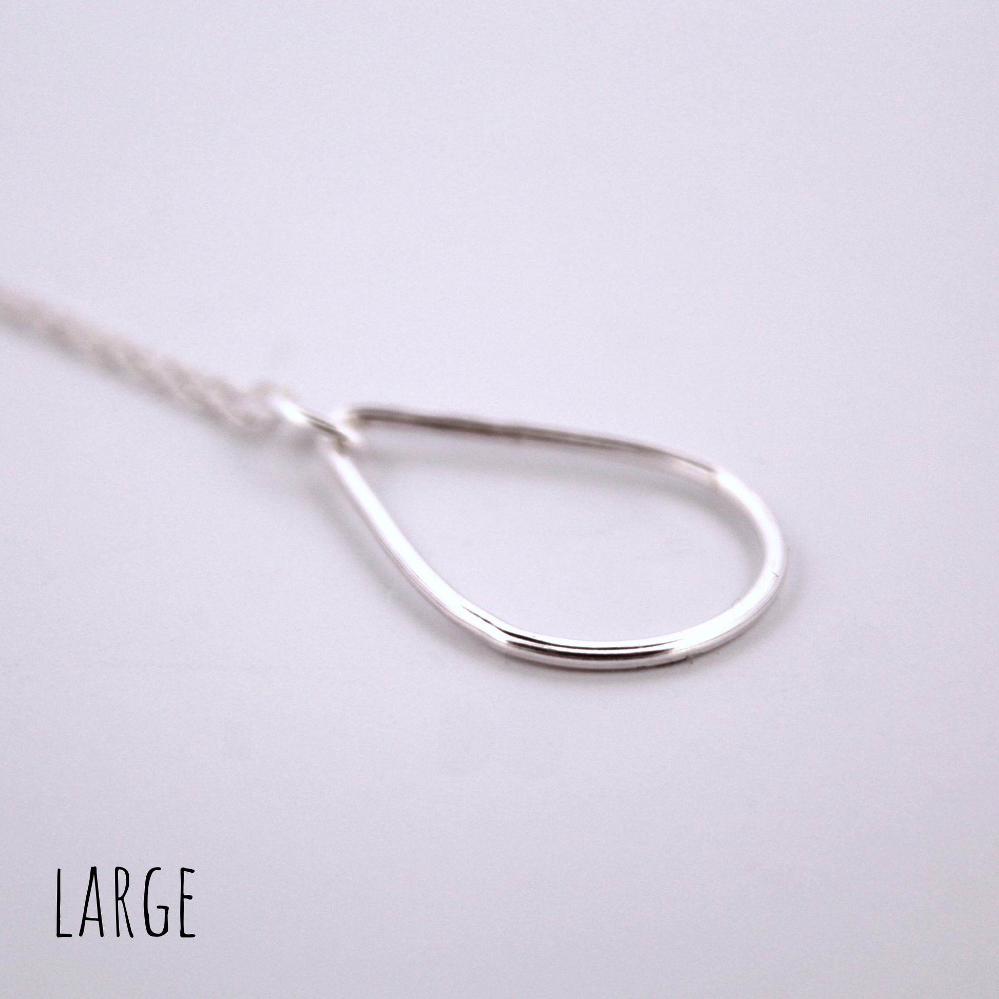 Sterling Silver Teardrop Pendant Necklace