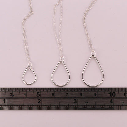 Sterling Silver Teardrop Pendant Necklace