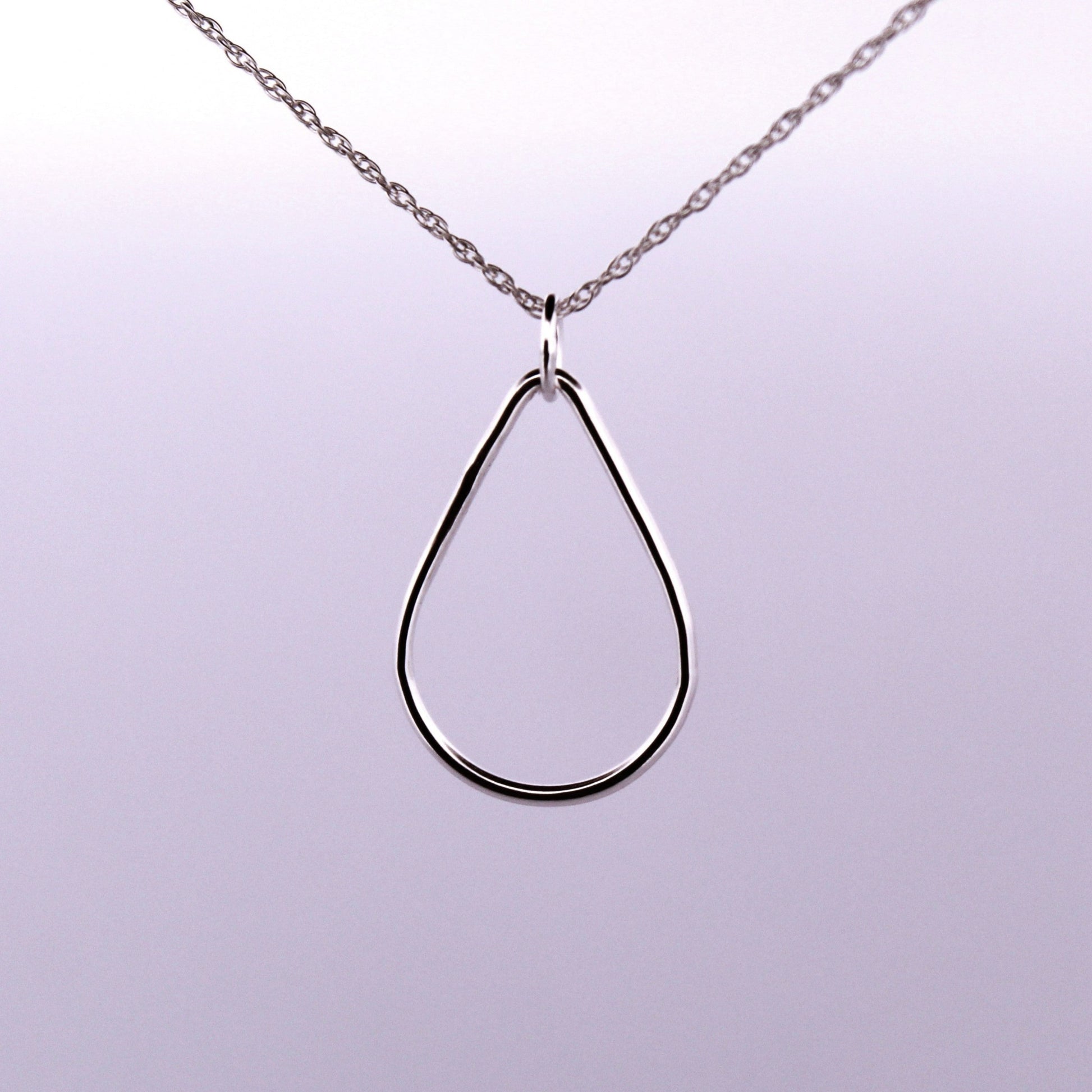 Sterling Silver Teardrop Pendant Necklace