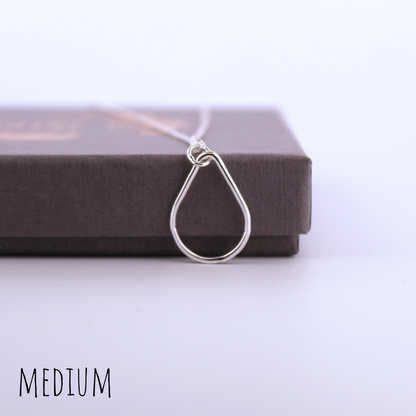 Sterling Silver Teardrop Pendant Necklace