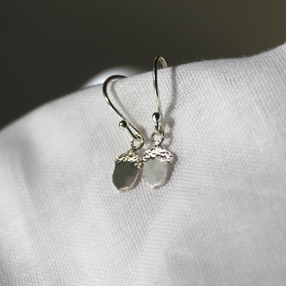 Sterling Silver Acorn Dangle Earrings, Shine On