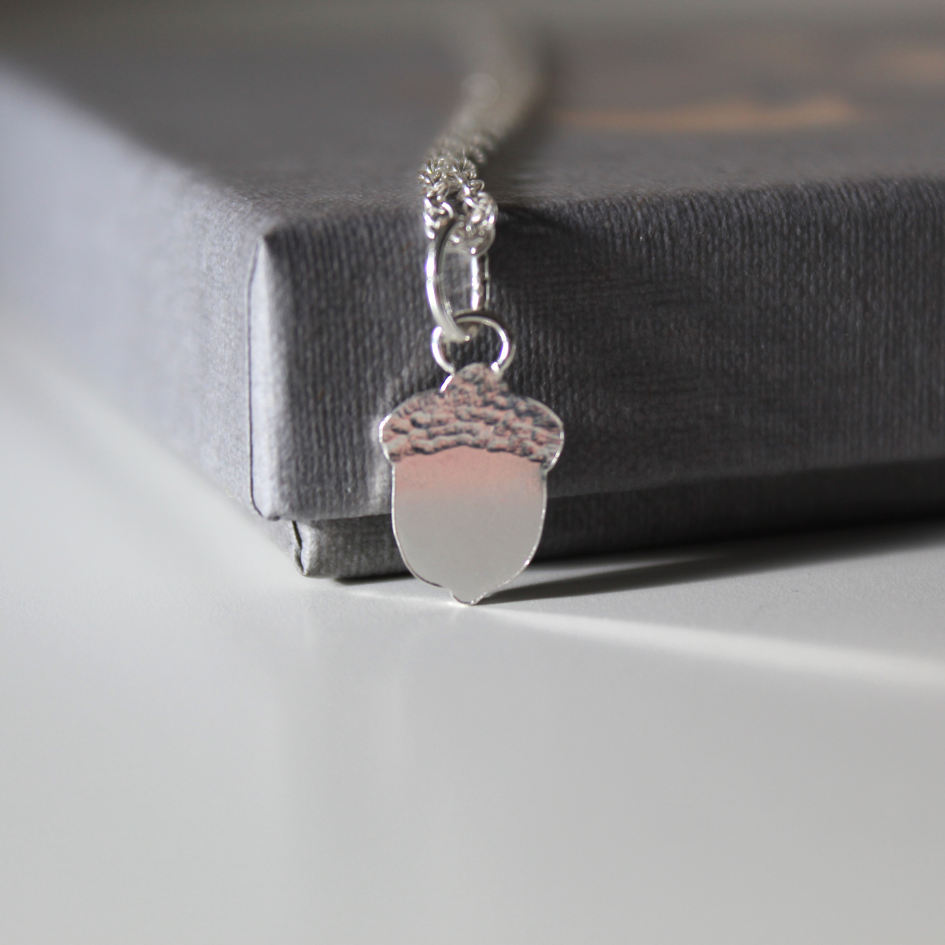 Sterling Silver Acorn Necklace, Shine On