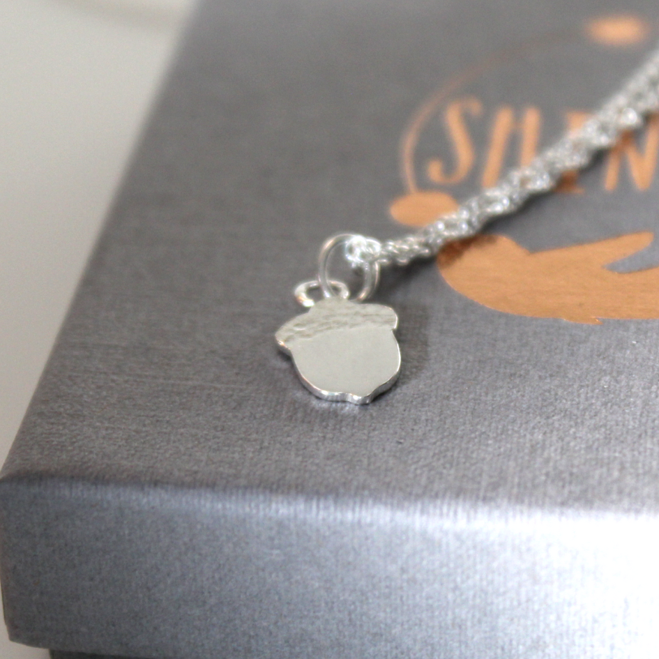 Sterling Silver Acorn Necklace, Shine On