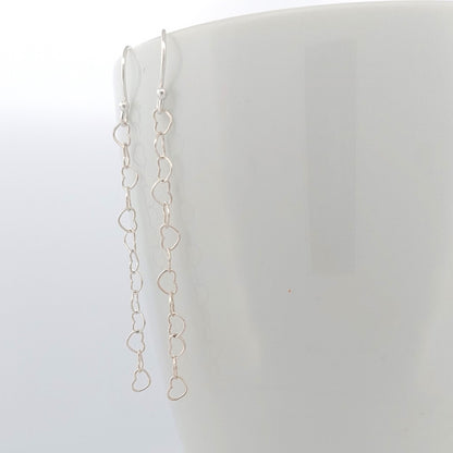Sterling Silver Heart Dangle Earrings