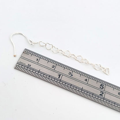 Sterling Silver Heart Dangle Earrings