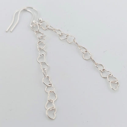 Sterling Silver Heart Dangle Earrings