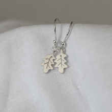 Load image into Gallery viewer, Sterling Silver Oak Leaf Dangle Earrings, Shine On

