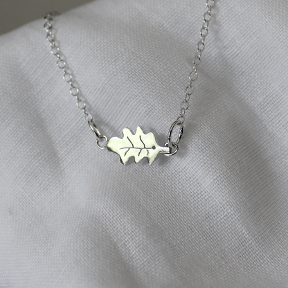 Sterling Silver Oak Leaf Necklace, Shine On