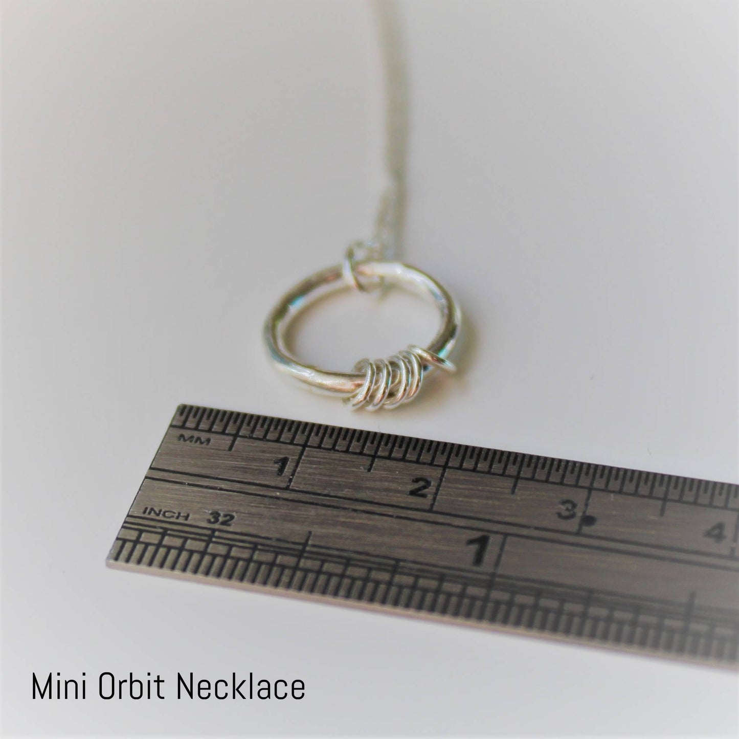 Sterling Silver Orbit Necklace with ruler Shine On 
