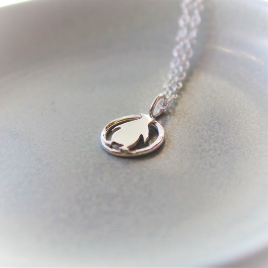 Handmade Mini Penguin Necklace in Sterling Silver
