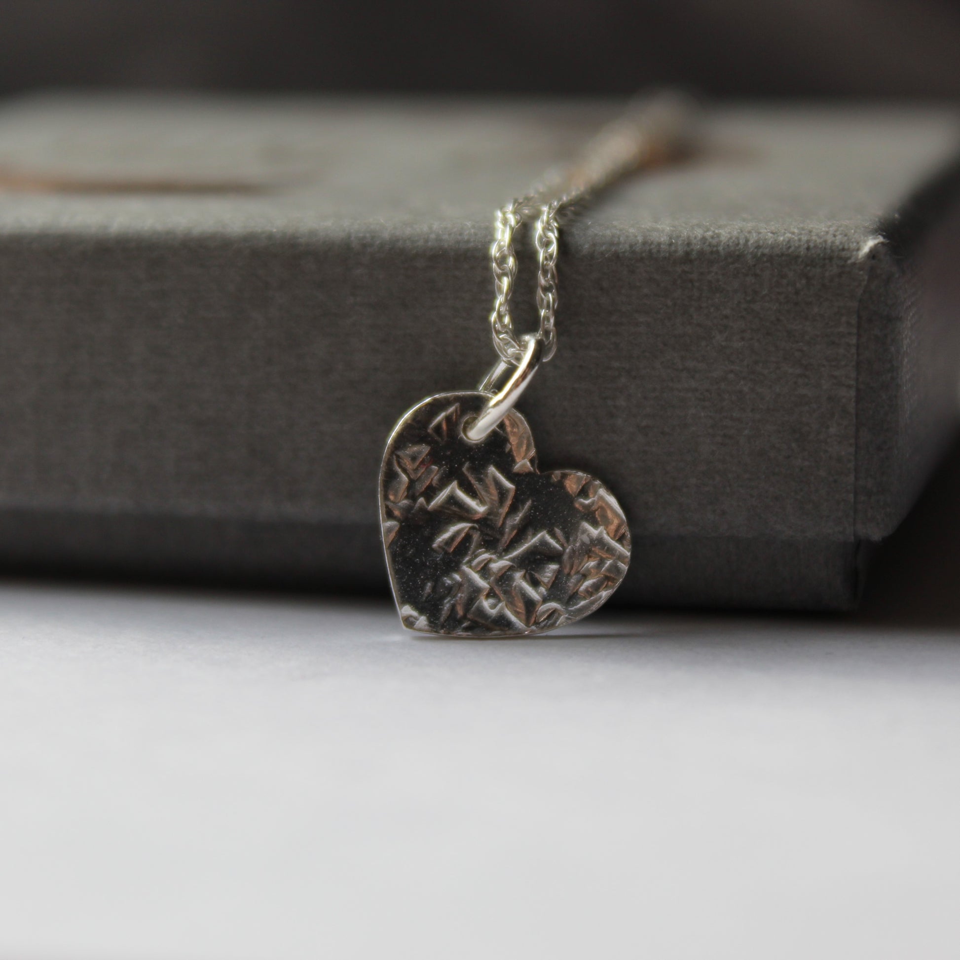 Mini Hearts and Kisses Necklace in Sterling Silver, Shine On