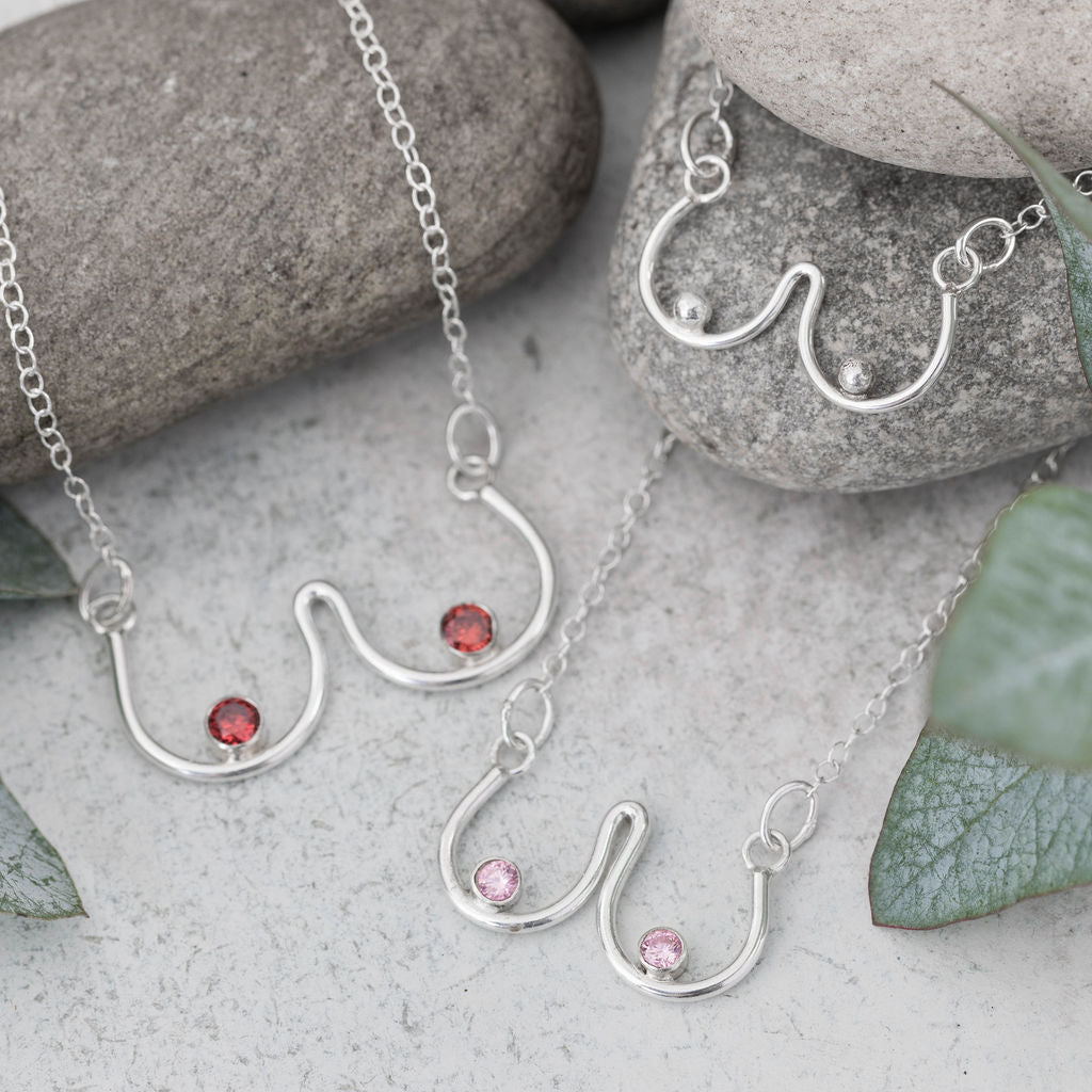 The Boob Collection - Three styles, three sizes, with a choice of colour stones