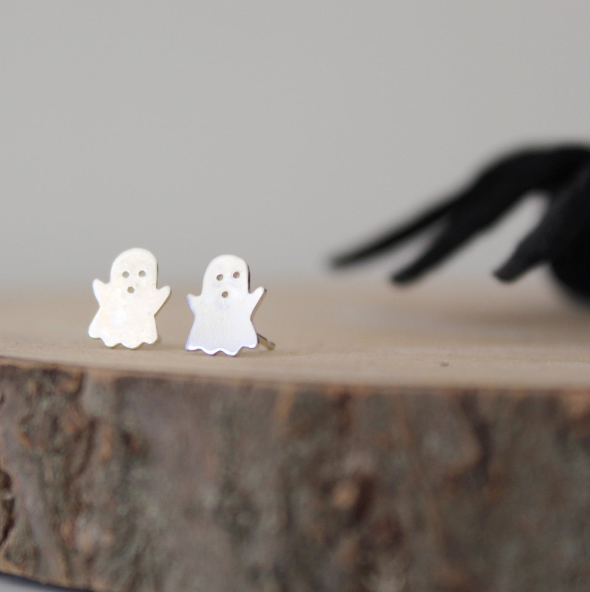 Mismatched Sterling Silver Ghost Earrings - Shine On Shop