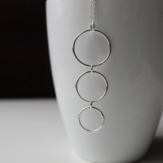 Sterling Silver Circle Necklace - Shine On