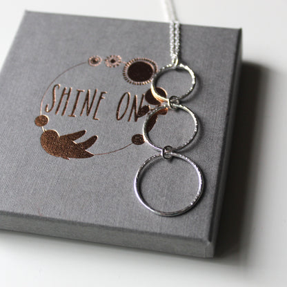 Sterling Silver Circle Necklace - Shine On