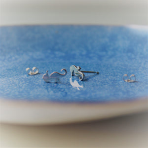 Sterling Silver Seahorse Earrings by Shine On