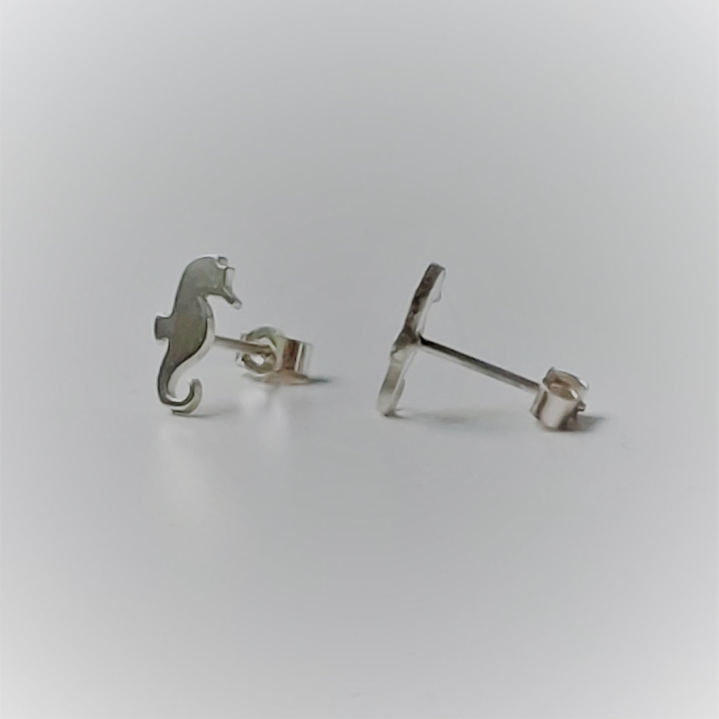 Sterling Silver Seahorse Earrings by Shine On