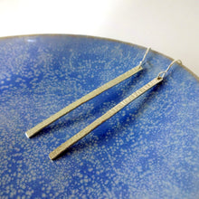 Load image into Gallery viewer, Sterling Silver Long Bar Dangle Earrings - Shine On Shop
