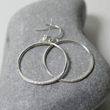 Load image into Gallery viewer, Eclipse Sterling Silver Hoop Earrings - Shine On Shop
