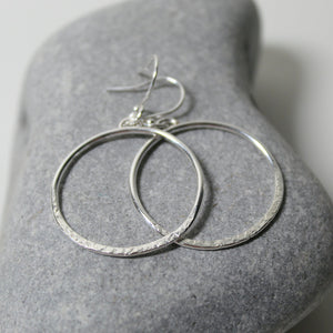 Eclipse Sterling Silver Hoop Earrings - Shine On Shop