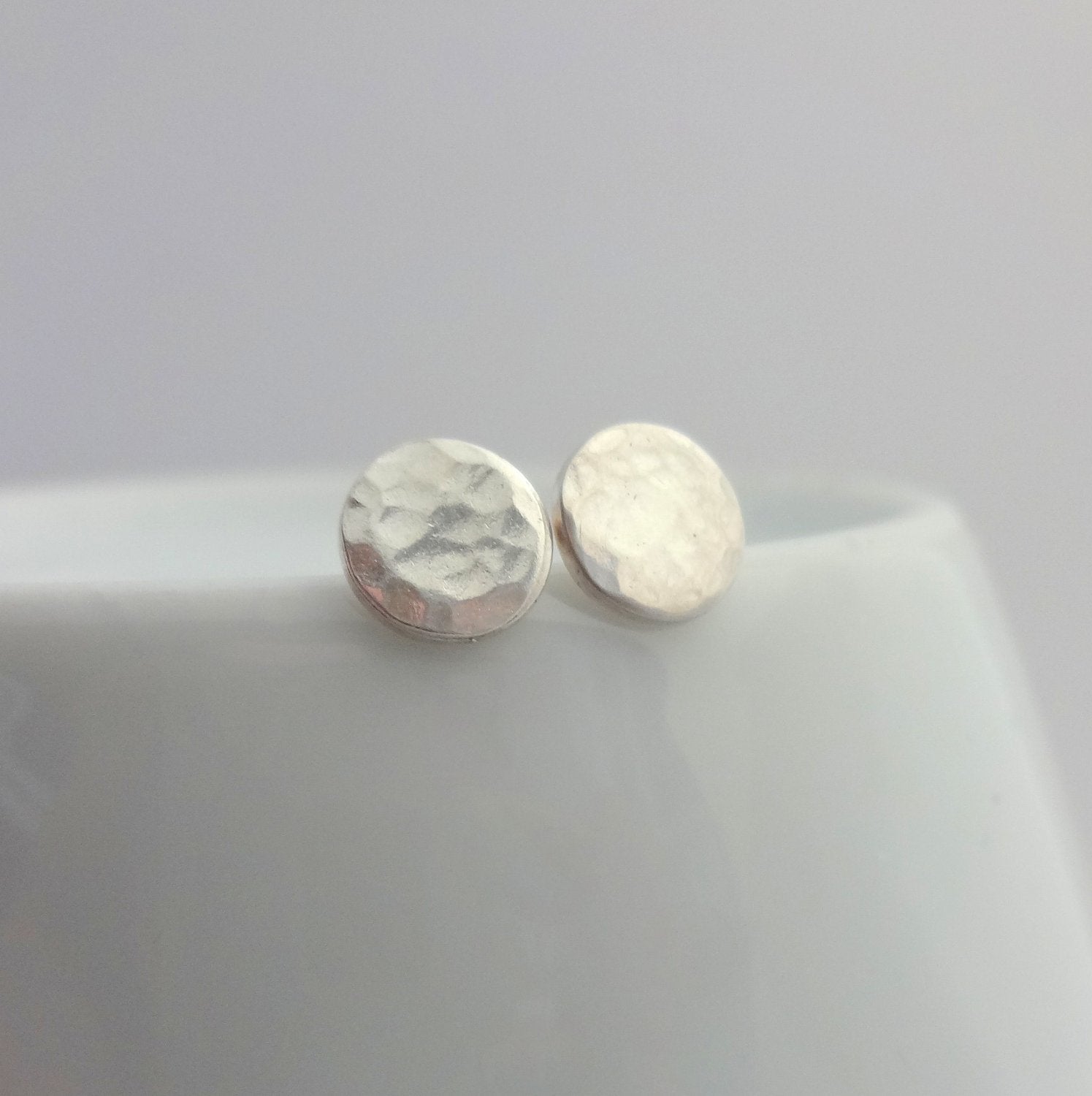 Sterling Silver Circle Stud Earrings - Shine On Shop