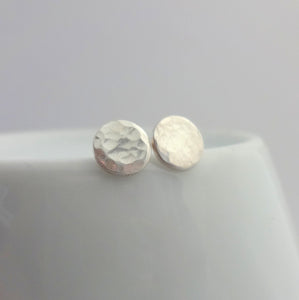 Sterling Silver Circle Stud Earrings - Shine On Shop