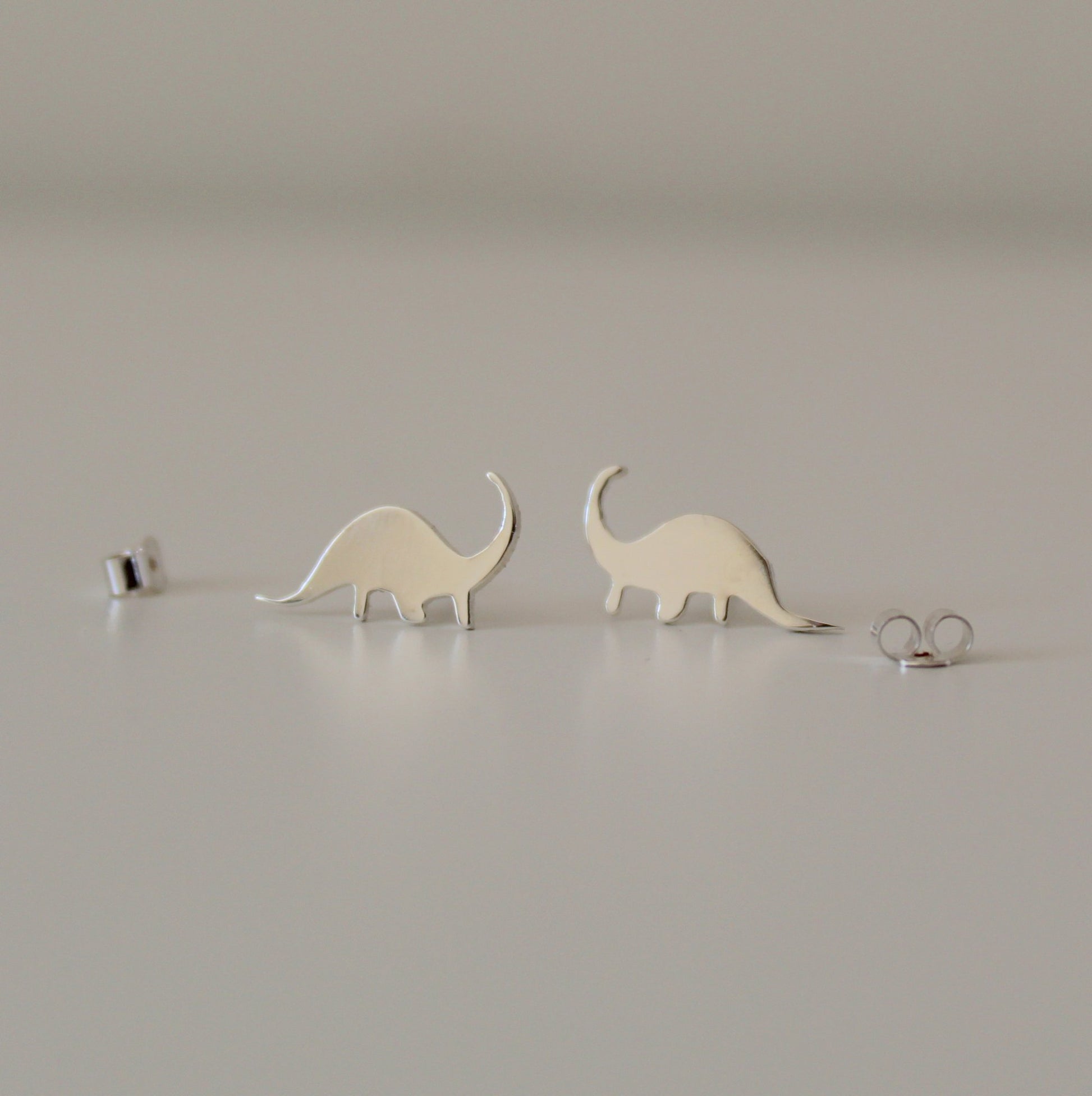 Sterling Silver Diplodocus Earrings - Shine On Shop