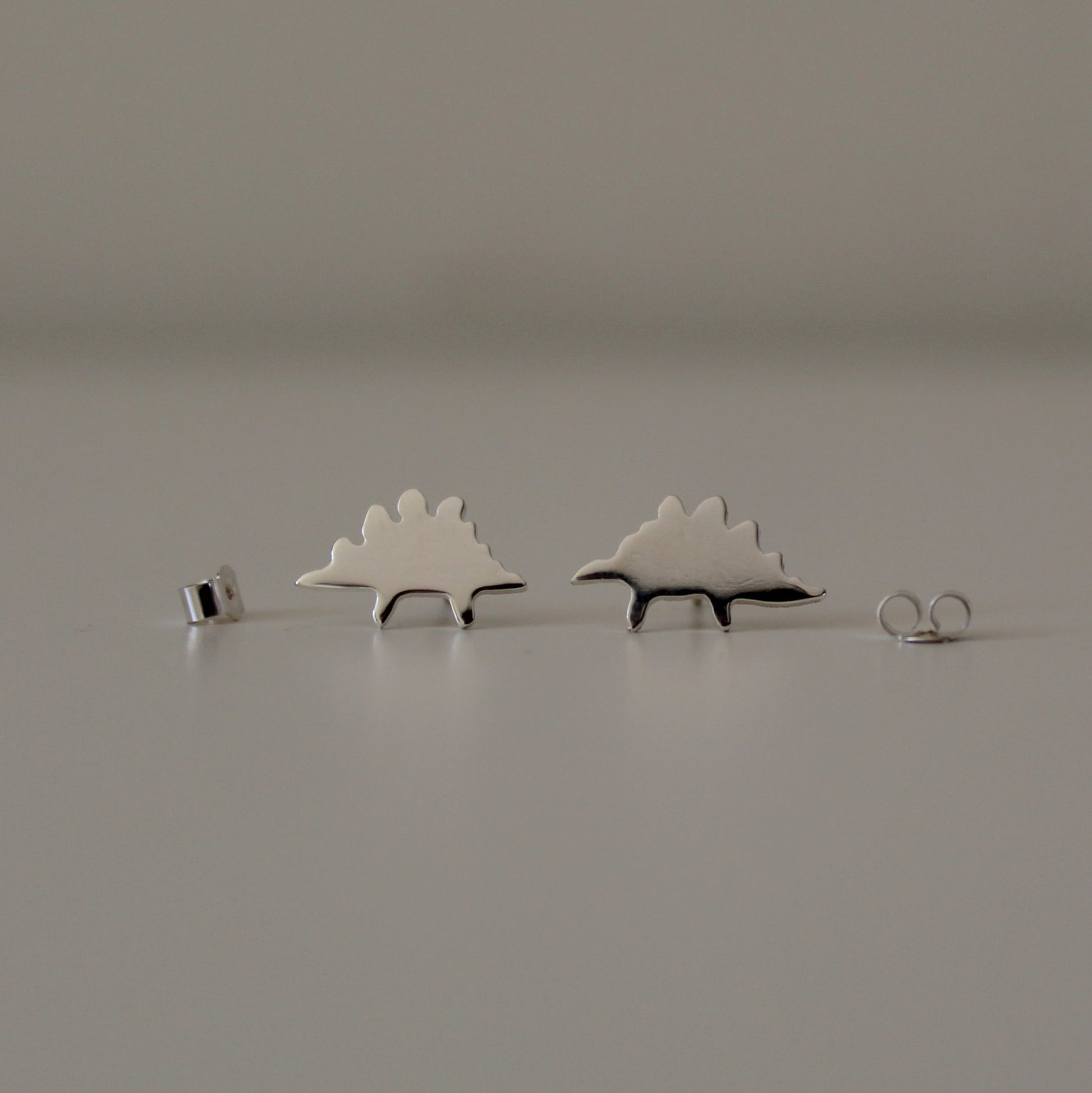 Sterling Silver Stegosaurus Earrings - Shine On Shop