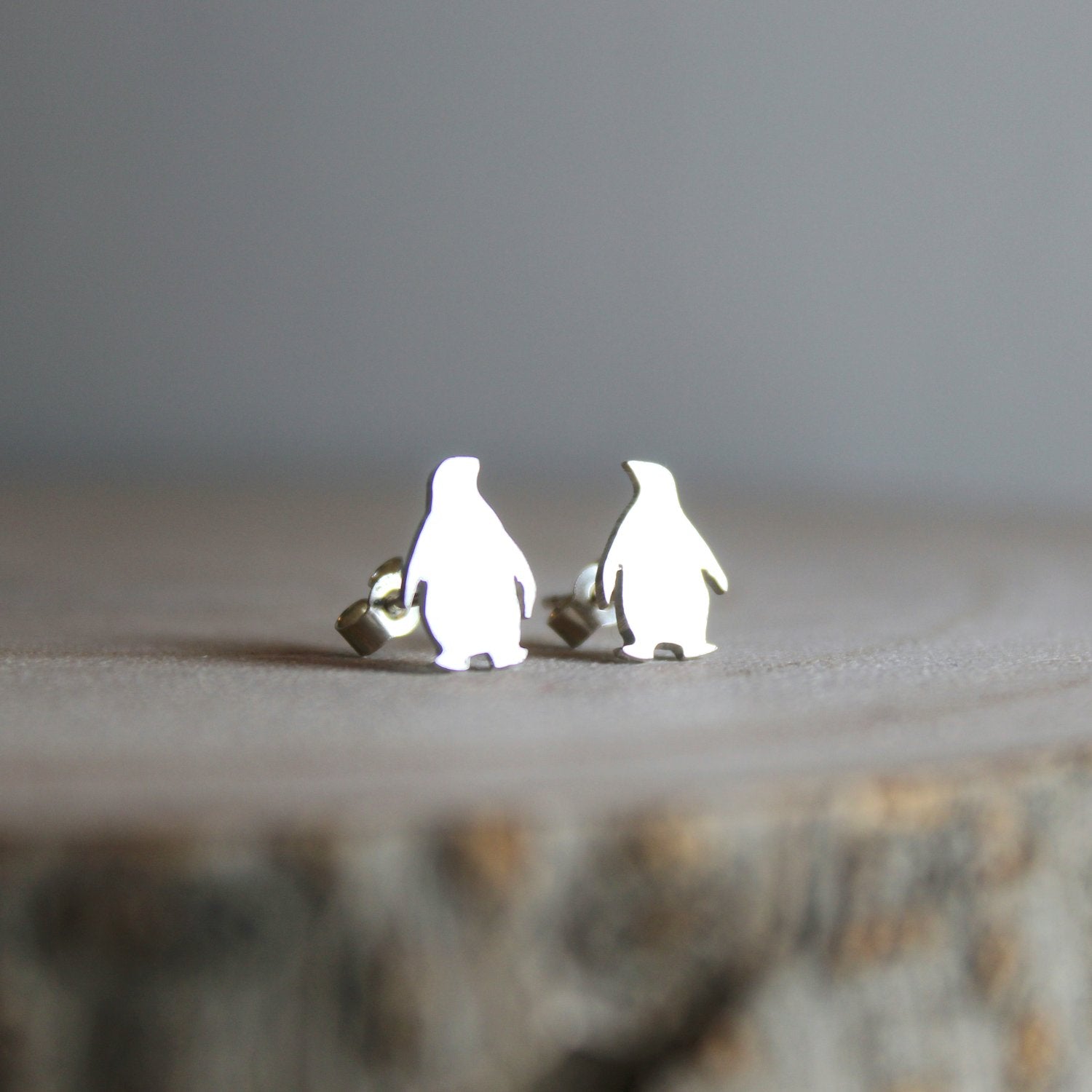 Tiny Sterling Silver Penguin Earrings - Shine On Shop