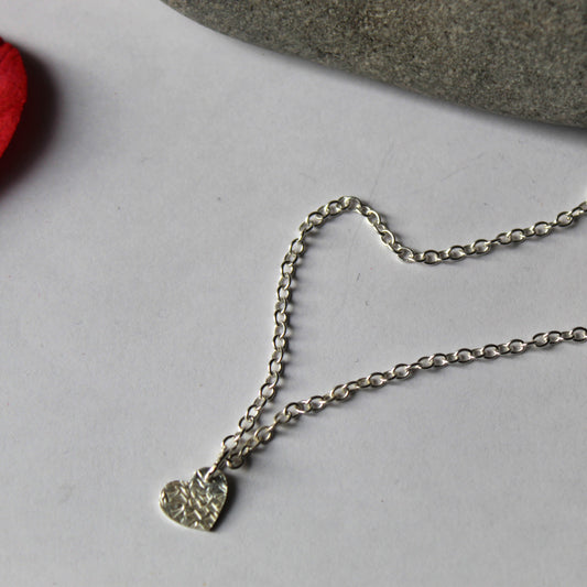 Sterling Silver Bracelet with Heart Charm, Shine On