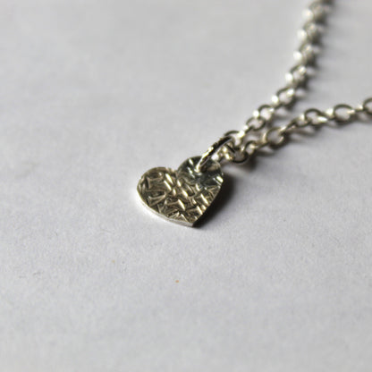 Sterling Silver Bracelet with Heart Charm, Shine On