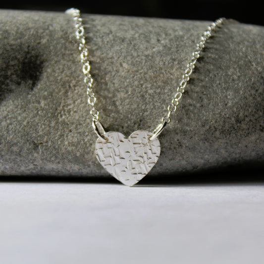 Hearts and Kisses Necklace in Sterling Silver - Shine On Shop