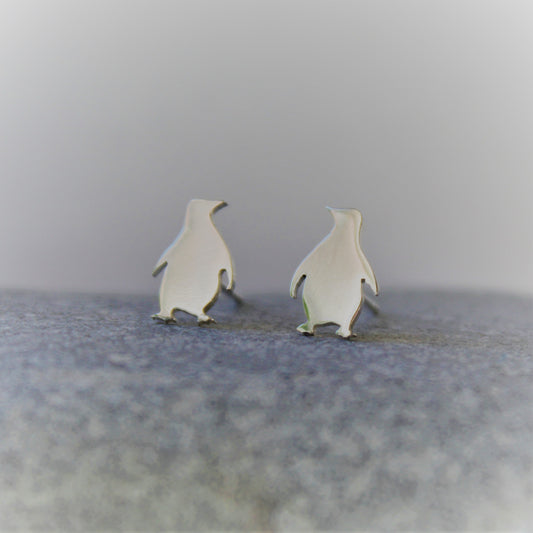 Tiny Sterling Silver Penguin Earrings - Shine On Shop