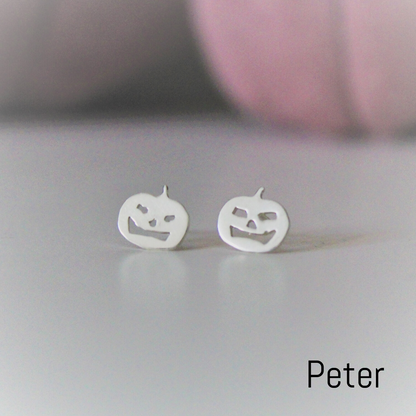 Sterling Silver Pumpkin Earrings - Peter Variation