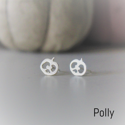 Sterling Silver Pumpkin Earrings - Polly Variation
